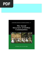 The Social Structure of Online Communities William Sims Bainbridge 2024 Scribd Download