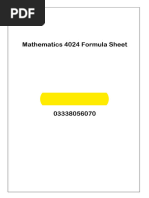 Math 4024 Formula Sheet Qamar