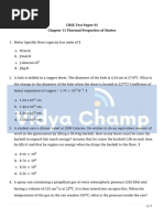 CBSE Test Paper 01 Chapter 11 Thermal Properties of Matter