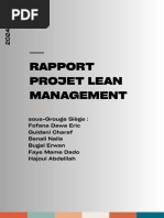 Rapport Projet Lean Sous Groupe Siège Hajoui Abdelilah - Benali Naila - Guidani Charaf - Bugel Erwan - Mame Dado Faye - Fofana Dawa Eric