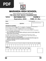 Maranda Post Mock 2 2024 Mathematics Paper 2