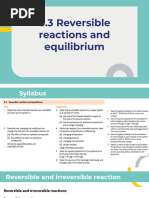 6.3 Reversible Reactions and Equilibrium 1