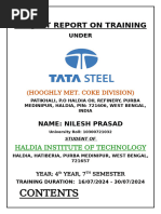 PROJECT - REPORT - ON - TRAINING TATA STEEL N