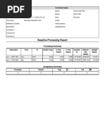 Baseline Processing Report Benchmark