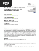 Wong Et Al 2023 The Student Voice For Social Justice Pedagogical Method Learning Outcomes and Challenges