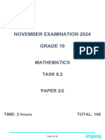 November Examination 2024 Grade 10: Mathematics