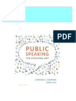 Instant Download Public Speaking: The Evolving Art Stephanie J. Coopman PDF All Chapters