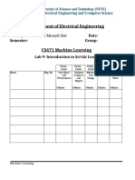 ML Lab 09 Manual - Introduction To Scikit Learn (Ver5)