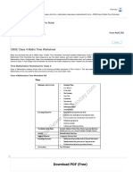 CBSE Class 4 Maths Time Worksheet