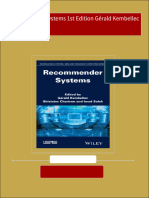 PDF Recommender Systems 1st Edition Gérald Kembellec Download