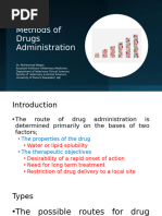 Methods of Drugs Administration