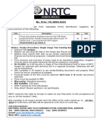 TU 3050 2024 Tender Documents