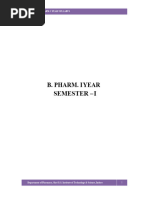 Syllabus B. Pharm I Year 2024-25