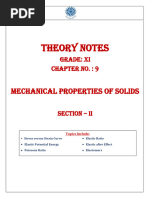 (Section-2) Notes - Mechanical Properties of Solids - GR XI