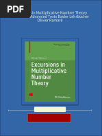 Excursions in Multiplicative Number Theory Birkhäuser Advanced Texts Basler Lehrbücher Olivier Ramaré Download PDF