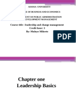 Leadership and Change Managment Chapter 1 and 2