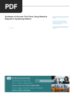 G. Angarita - Synthesis of Alumina Thin Films Using Reactive Magnetron Sputtering Method