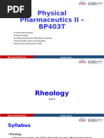 Rheology (Unit II)