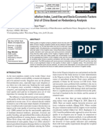 Study of Water Quality Pollution Index, Land-Use and Socio-Economic Factors in Yingkou Irrigation District of China Based On Redundancy Analysis