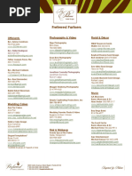 2018 Preferred Vendors List NEW