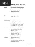 Class Viii Hy Syllabus 24-25