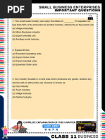 Worksheet SMALL BUSINESS ENTERPRISES