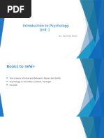 Introduction To Psychology Unit 1