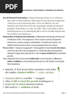 Chemical Preservation Class Notes