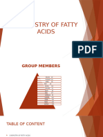 Chemistry of Fatty Acids