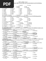 Grade 10 - UNIT 3 - Test 1