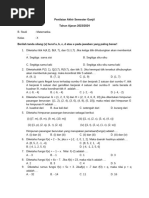 PAS 1 Kelas X Matematika 2023