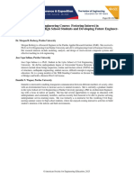 A Pre College Civil Engineering Course Fostering Interest in Engineering Among High School Students and Developing Future Engineering Educators