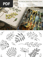 Botanical Embroidery Journal Cover