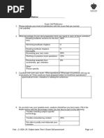 French B-Y1-Exam Self Reflection Form