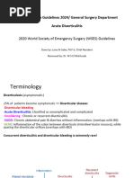 Acute Diverticulitis  : 2024 Clinical Guidelines for Emergency Doctors  & Surgical Residents by Dr. Lana Al-Sabe