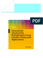 (FREE PDF Sample) Generalized Intuitionistic Multiplicative Fuzzy Calculus Theory and Applications Shan Yu Ebooks