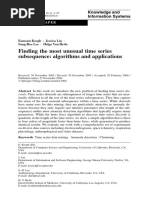 Keogh - Etal - 2007 - Finding The Most Unusual Time Series Subsequence