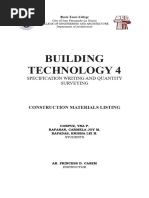 BT4 Materials Specs