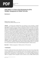 Sms-Mipv6: An End-To-End Mechanism For Ipv6 Mobility Management in Mobile Networks