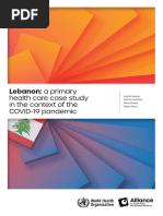 Lebanon:: A Primary Health Care Case Study in The Context of The COVID-19 Pandemic