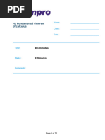 H1 - Fundamental Theorem of Calculus