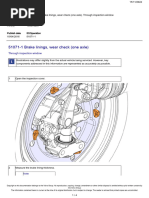 Lining Brake Wear Check