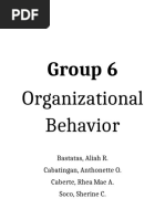 Group 6 Organizational Behavior