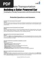 Potential Questions and Answers For The Solar-Powered Car Project