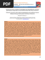 In Vitro and in Silico Evaluation of Toxicological and Anti-Proliferative Activity in