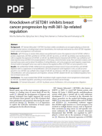 Paper Knockdown of SETDB1 Inhibits Breast Cancer Progression