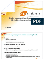 Radio Channel Model Tuning Mentum