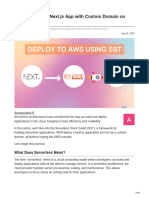 How To Deploy A Nextjs App With Custom Domain On AWS Using SST