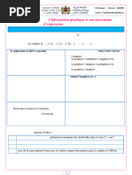 Série D'exercices Notion de L'information Génétique Et Son Mécanisme D'expression