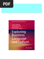 Exploring Business Language and Culture Urszula Michalik 2024 Scribd Download